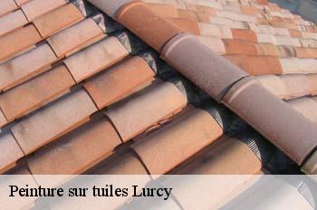 Peinture sur tuiles  lurcy-01090 